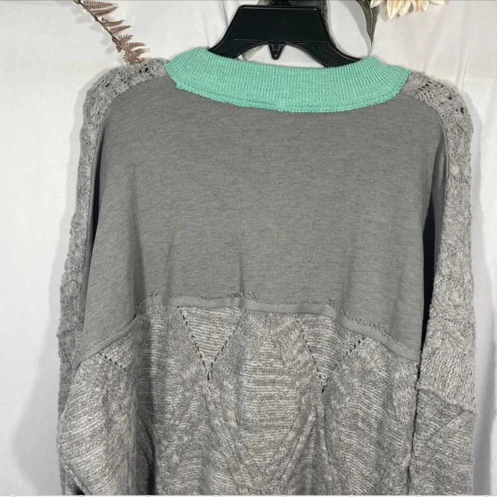NWT $168 Free People Olympia Oversized Colorblock Sweater [ SZ Small ]‎ #q228
